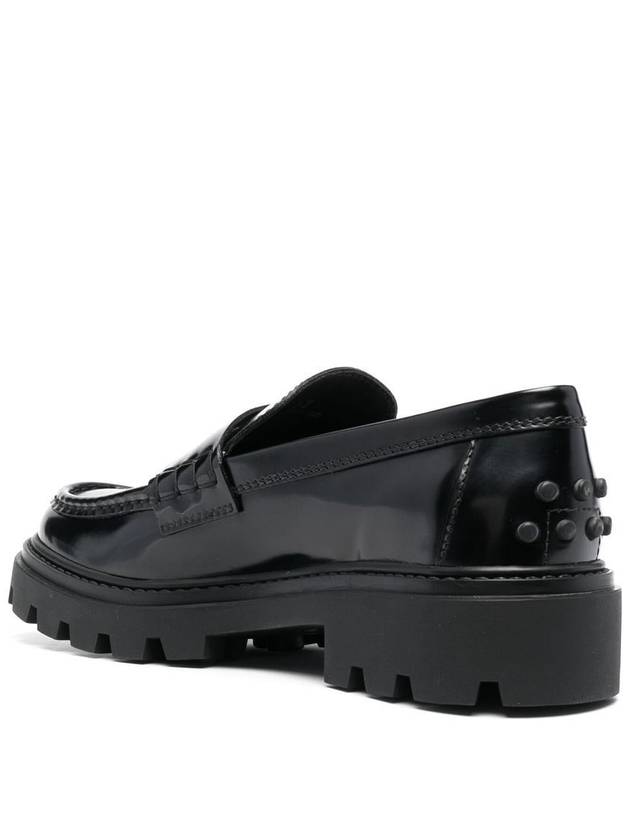 Leather Penny Loafers Black - TOD'S - BALAAN 6