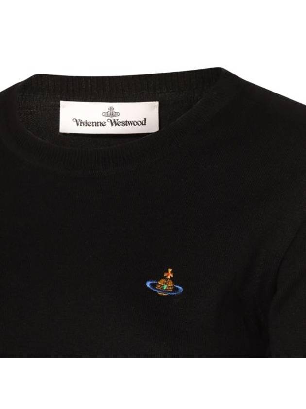 ORB Logo Short Sleeve Knit Top Black - VIVIENNE WESTWOOD - BALAAN 4