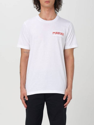 T-shirt in cotone con logo Marni - MARNI - BALAAN 1