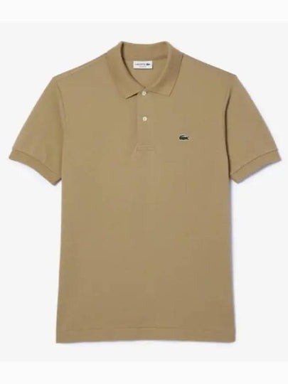 Men's Logo Classic Fit Cotton Short Sleeve Polo Shirt Beige - LACOSTE - BALAAN 2