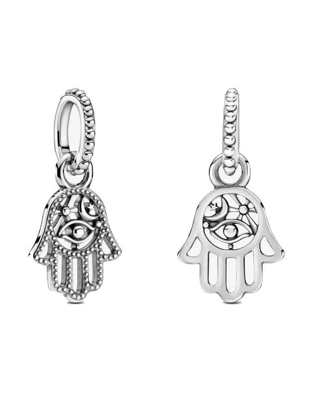 Protective Hamsa Hand Dangle Bracelet Charm Silver - PANDORA - BALAAN 1