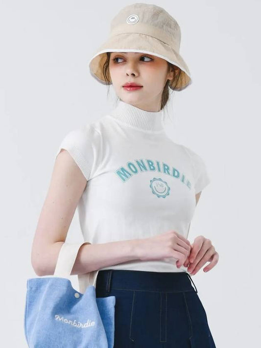 Montbird mock neck cap sleeve knit WHITE - MONBIRDIE GOLF - BALAAN 2