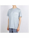 Fissato Treatment Organic Cotton Short Sleeve T-Shirt Blue - STONE ISLAND - BALAAN 3