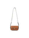 Leather Shoulder Bag Cognac - PRADA - BALAAN 1