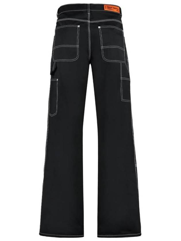 Contrast Stitch Wide Pants Black - HERON PRESTON - BALAAN 3