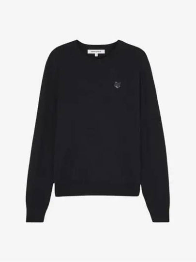 Bold Fox Head Wool Knit Top Black - MAISON KITSUNE - BALAAN 2