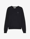 Bold Fox Head Wool Knit Top Black - MAISON KITSUNE - BALAAN 3