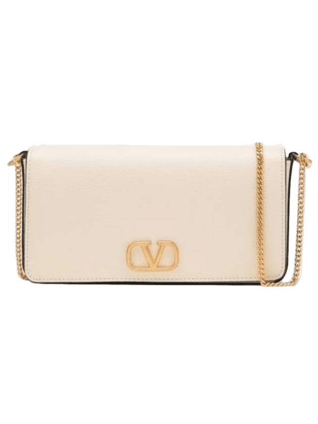 V Logo Signature Pouch Bag Ivory - VALENTINO - BALAAN 1