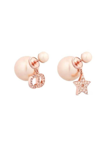 Tribales Resin Pearl Earrings Pink - DIOR - BALAAN 1