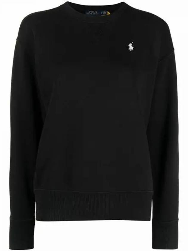 Embroidered Logo Pony Sweatshirt Black - POLO RALPH LAUREN - BALAAN 2