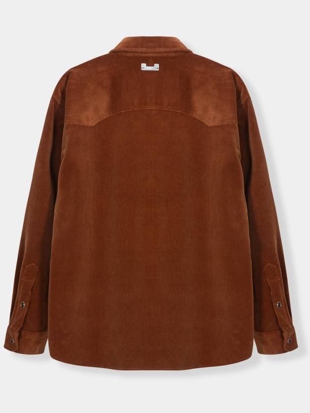 Western Corduroy Shirt Cinnamon Brown - KINETO - BALAAN 4