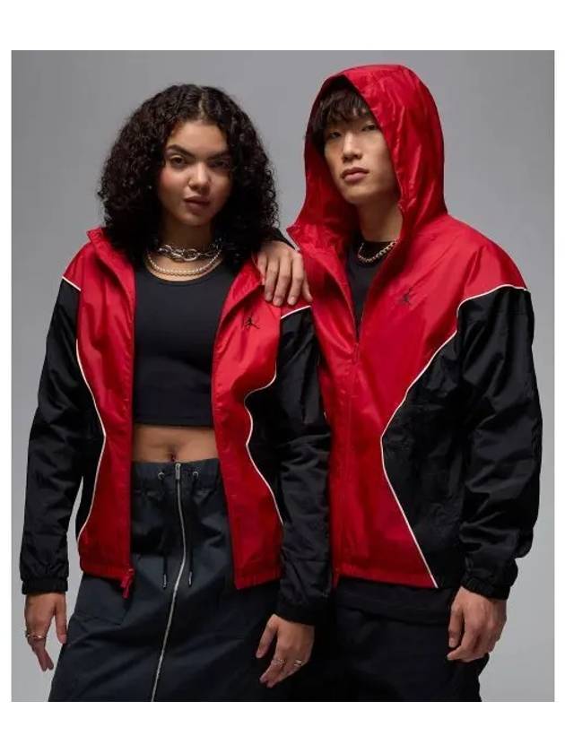 Jordan Brooklyn Draft Hooded Windbreaker Varsity Red - NIKE - BALAAN 2