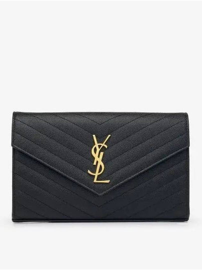 Monogram Matelasse Chain Shoulder Bag Black - SAINT LAURENT - BALAAN 2