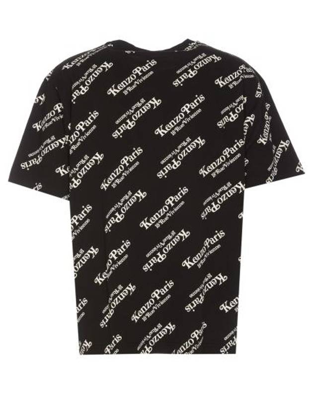 Logo All Over Cotton Short Sleeve T-shirt Black - KENZO - BALAAN 3