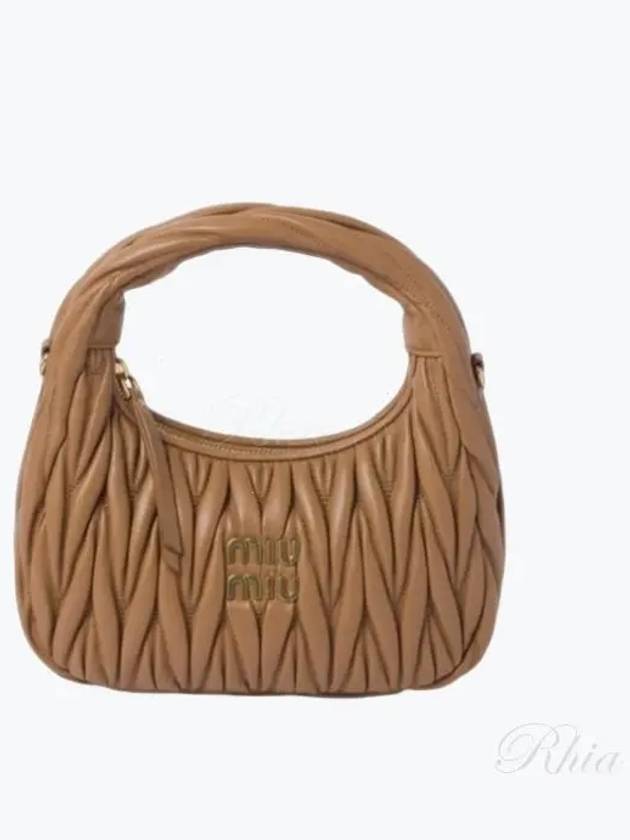 Wander Materasse Nappa Leather Mini Hobo Tote Bag Caramel - MIU MIU - BALAAN 2