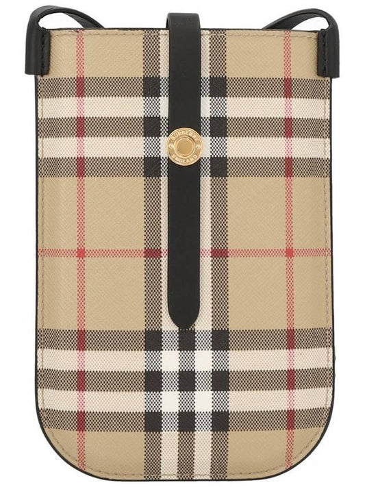 Vintage Check And Strap Phone Case Beige Black - BURBERRY - BALAAN 1