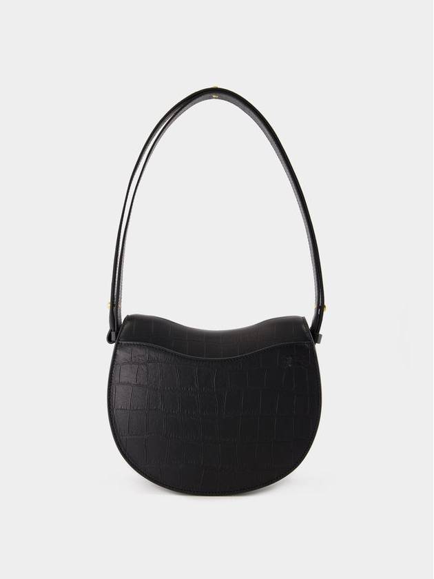 Rocking Horse Crocodile Effect Small Cross Bag Black - BURBERRY - BALAAN 4