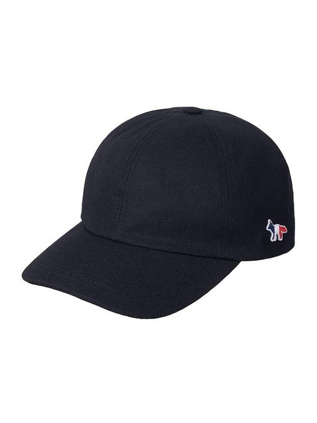 Tricolor Fox Ball Cap Navy - MAISON KITSUNE - BALAAN.