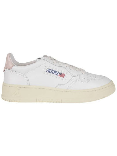 Medalist Pink Tab Leather Low Top Sneakers White - AUTRY - BALAAN 2