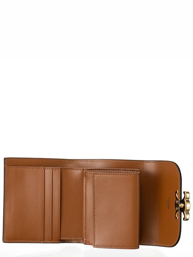 Triomphe Canvas Small Half Wallet Tan - CELINE - BALAAN 5