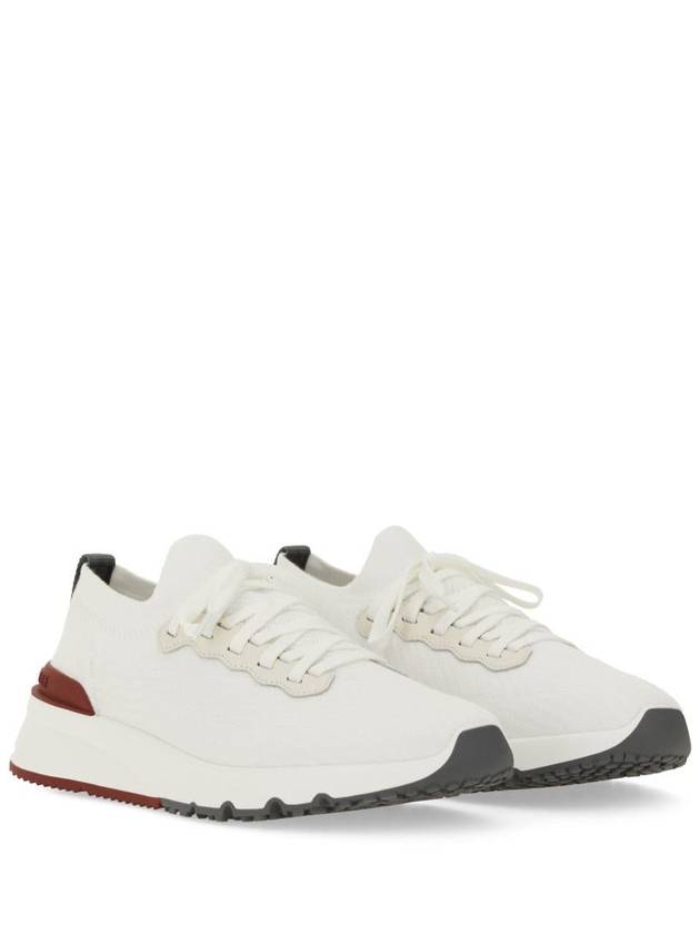 Knit Running Sneakers White - BRUNELLO CUCINELLI - BALAAN 3