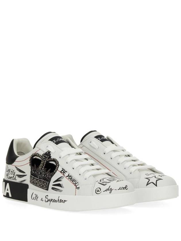 Dolce & Gabbana Leather "Portfino" Sneaker - DOLCE&GABBANA - BALAAN 2