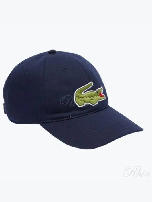 Embroidered Logo Organic Cotton Ball Cap Navy - LACOSTE - BALAAN 2