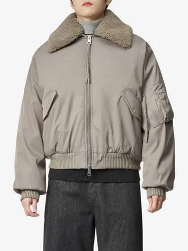 Paris nylon bomber jacket Taupe UJK026PA0007281 - AMI - BALAAN 1