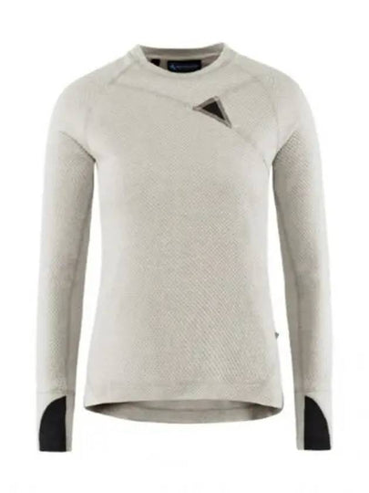 Women's Huge Crew Neck Long Sleeve T-Shirt White Clay - KLATTERMUSEN - BALAAN 2