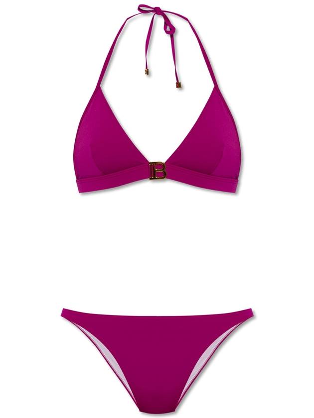 Balmain Bikini With Logo, Women's, Purple - BALMAIN - BALAAN 1