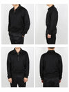 Men's Half Zipper Polo Sweatshirt Black - TOM FORD - BALAAN 3