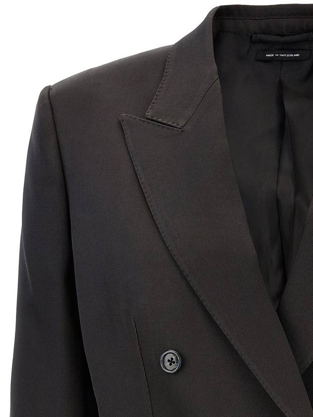 Tom Ford Twill Double-Breasted Blazer - TOM FORD - BALAAN 3