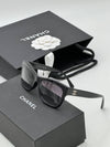 Sunglasses Square Black Crystal Gold A71530 - CHANEL - BALAAN 9