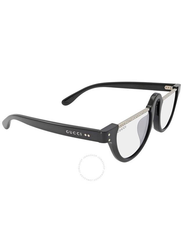 Gucci Silver Oval Ladies Sunglasses GG1368S 001 49 - GUCCI - BALAAN 3