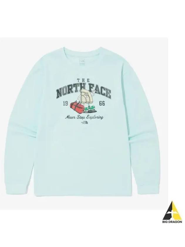 The North Face KIDS Traveler Long Sleeve Round Tee NT7TQ02U PTU - THE NORTH FACE - BALAAN 1