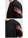 Men's Tricolor Cotton Short Sleeve T-Shirt Black - MONCLER - BALAAN 6