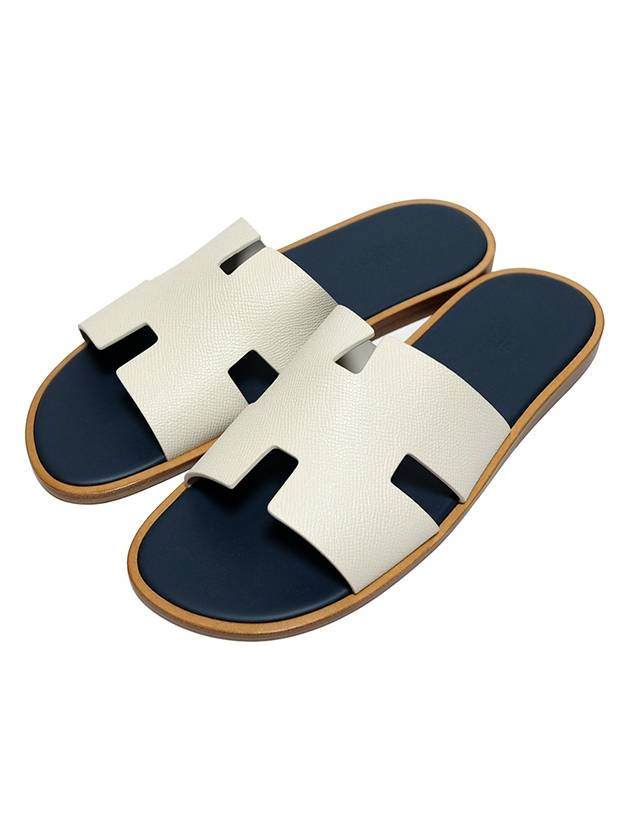 Hermes Izmir Sandal Epsom Blanc De Paris Bleu Celeste - HERMES - BALAAN 2