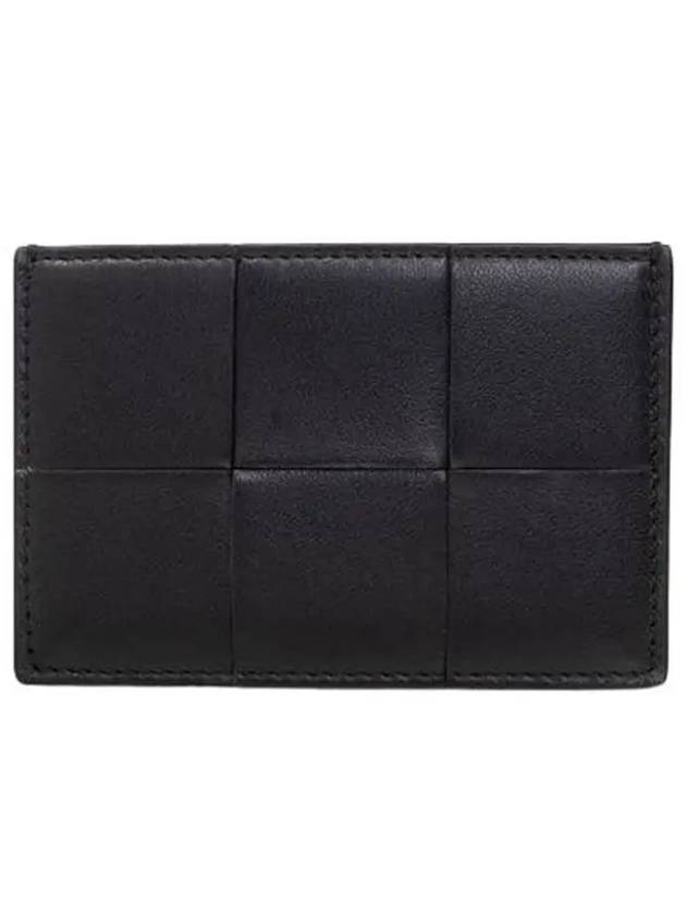 Intrecciato Lambskin Calfskin Card Wallet Black - BOTTEGA VENETA - BALAAN 2