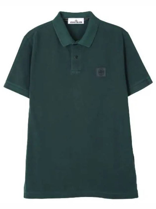 Pigment Dye Logo Patch Polo T Shirt Men s Collar - STONE ISLAND - BALAAN 1