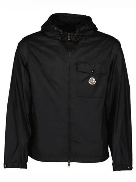 1A00152 595F3 999 SAMAKAR Chest Logo Patch Hooded Jacket Black Men s TLS 271134 - MONCLER - BALAAN 1