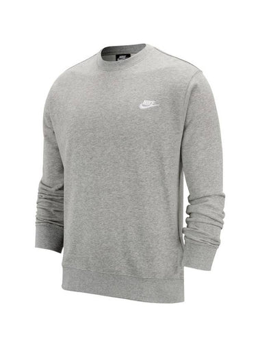 Club French Terry Logo Sweatshirt Dark Heather Grey - NIKE - BALAAN 1