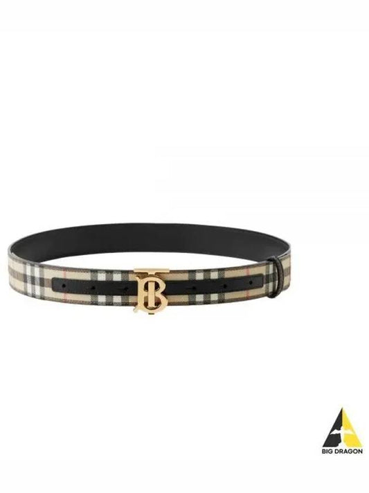gold-plated TB vintage check canvas belt - BURBERRY - BALAAN 2