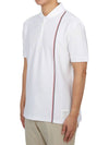 RWB Stripe Polo Shirt White - THOM BROWNE - BALAAN 3