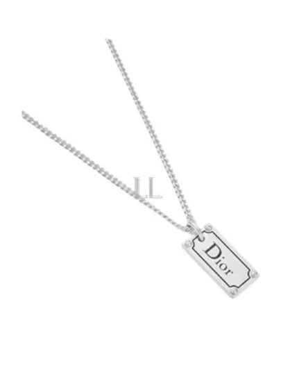 Plate Pendant Necklace Silver - DIOR - BALAAN 2