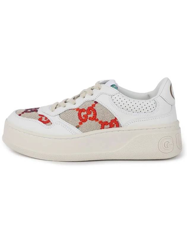 GG Embroider Low Top Sneakers White - GUCCI - BALAAN 5