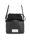 Logo Patch Leather Bucket Cross Bag Black - MAISON MARGIELA - BALAAN 3