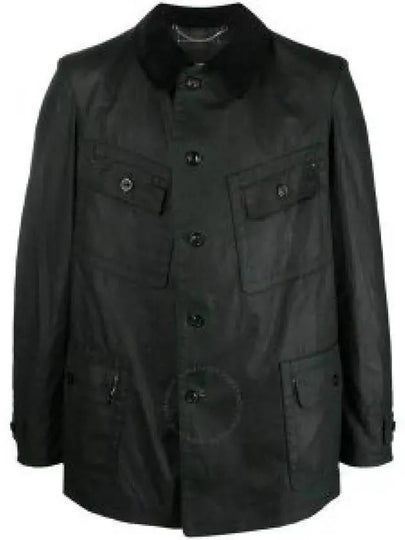 Men's Waxed Cotton Jacket Dark Green - MAISON MARGIELA - BALAAN 2