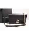 GG Interlocking Chain Strap Cross Bag Black - GUCCI - BALAAN 2