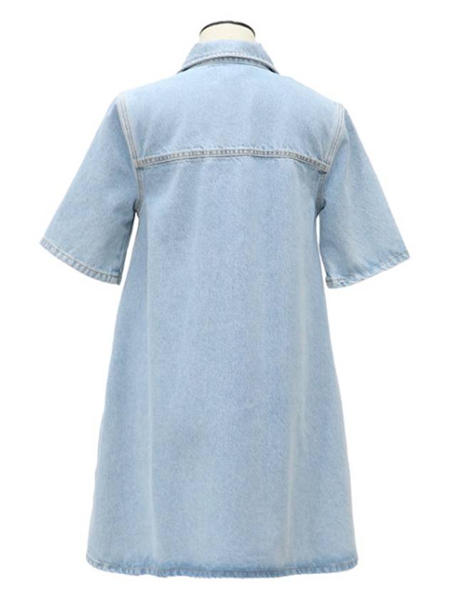 Light blue mini dress - GANNI - BALAAN 2