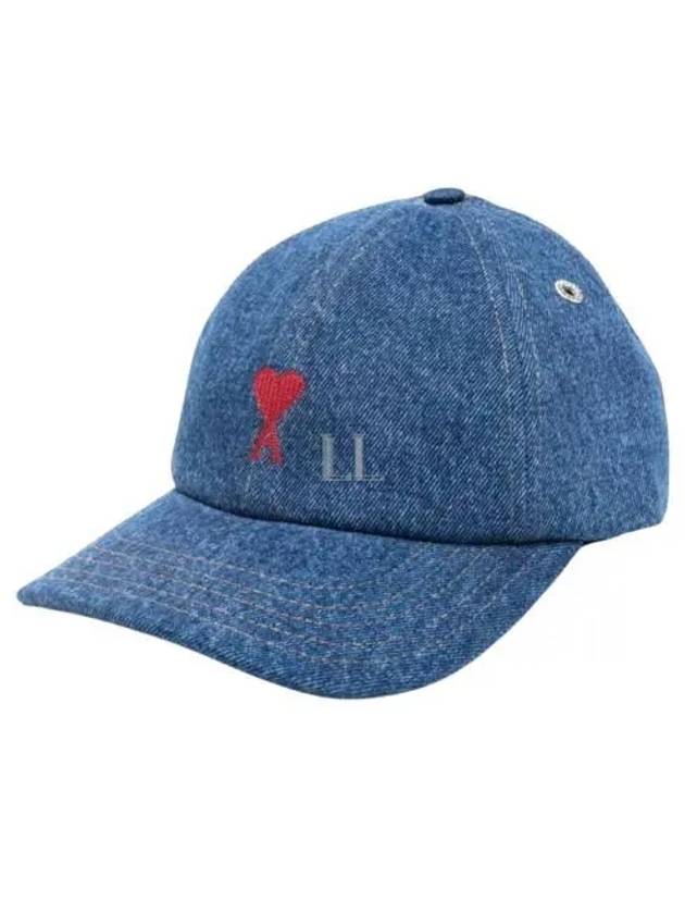 De Coeur Denim Ball Cap Blue - AMI - BALAAN 2